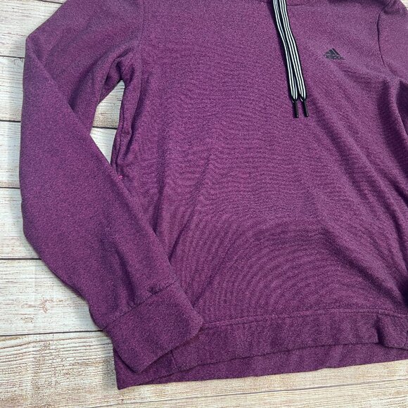 Adidas Women's Purple Pink Hoodie Medium Pullover Sweatshirt Athletic Workout - Picture 10 of 12